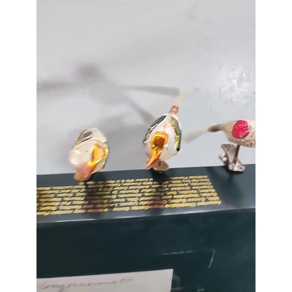 Vintage 1920's Mercury Glass Clip On‎ BIRD ORNAMENT With Tail 6